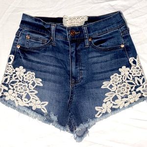 Alter’d State Denim and Lace Shorts- Size 24/0